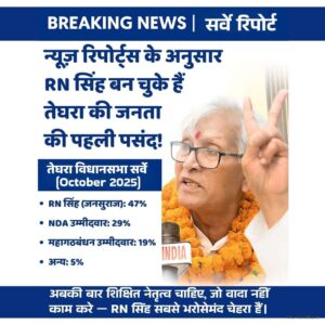 तेघरा विधानसभा 2025: RN सिंह बने जनता की पहली पसंद